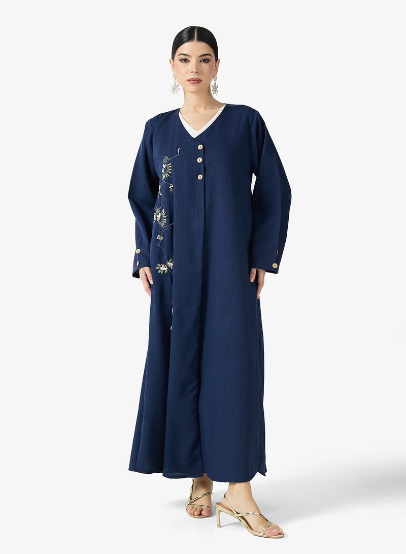 hayas closet Embellished Abaya With Sheila - Image 5